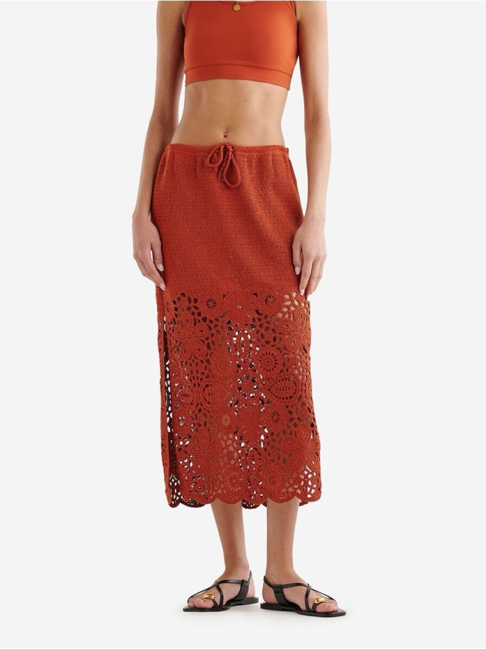 NWT Roots Canyon Crochet Midi Skirt Size S
